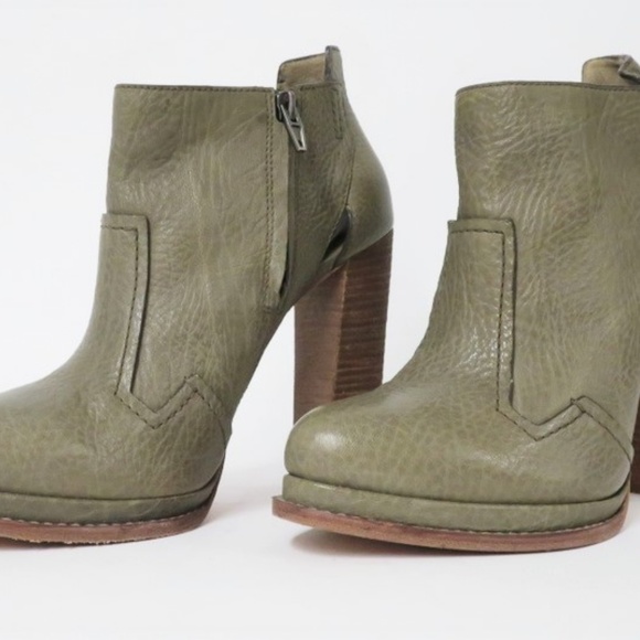 Alexander Wang Platform Booties Livia Sage Leather - Picture 6 of 9